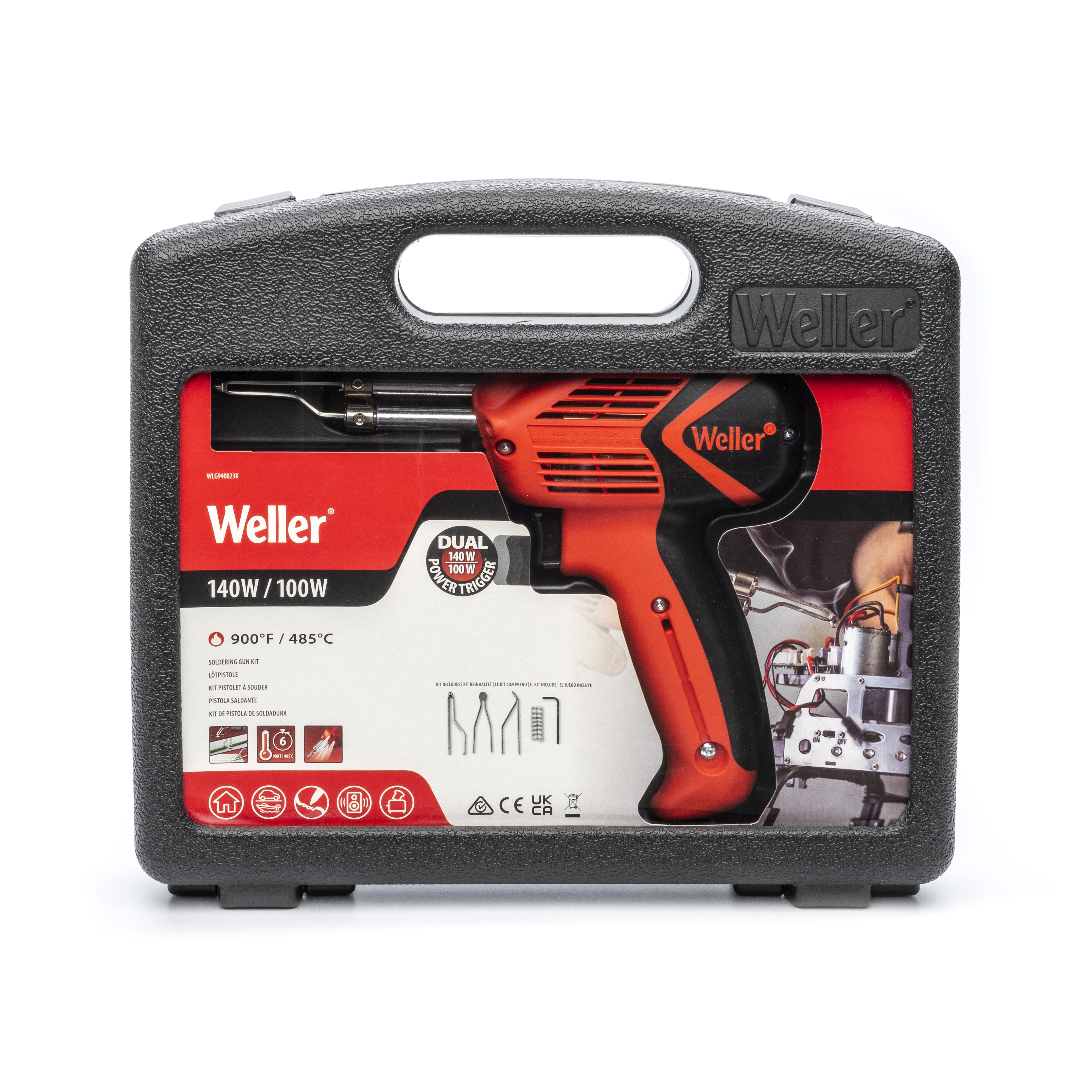 Weller WLG940023G 140W/100W Soldering Gun, for Heavy-Duty Soldering, Cutting, and Smoothing Applications