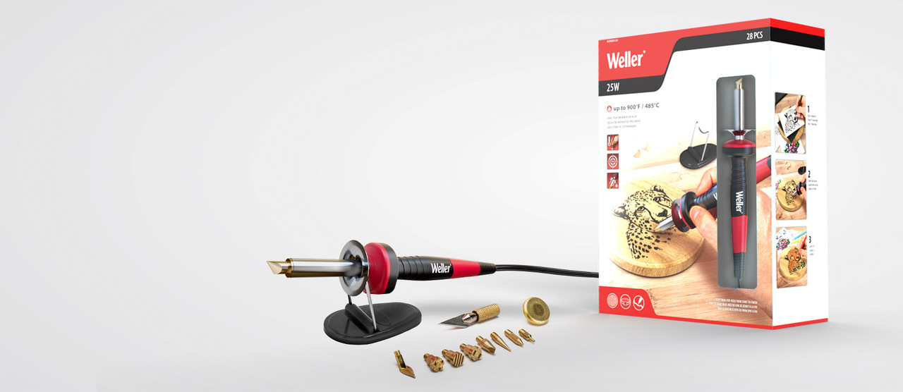 Weller Create Your Own Wood Burning Project Soldering Iron Kit, 28 Piece